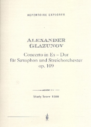 Concerto Es-Dur op.109 fr Saxophon und Streichorchester Studienpartitur