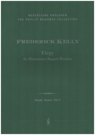 Elegy in Memoriam Rupert Brooke for string orchestra and harp study score