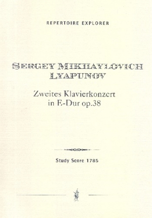 Konzert E-Dur op.38 Nr.2 fr Klavier und Orchester Studienpartitur