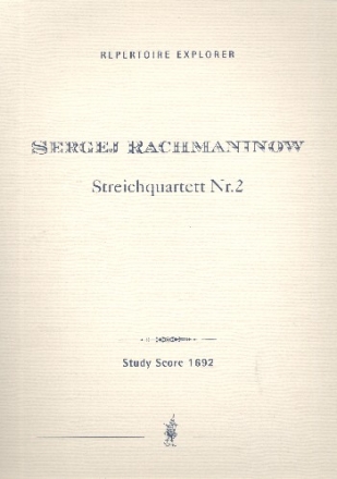 Streichquartett Nr.2  Studienpartitur