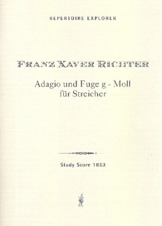 Richter, Franz Xaver Adagio and Fugue in G minor for Strings String Orchestra