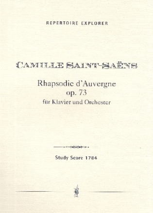 Rhapsodie d'Auvergne op.73 fr Klavier und Orchester Studienpartitur