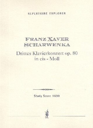 Konzert cis-Moll Nr.3 op.80 fr Klavier und Orchester Studienpartitur