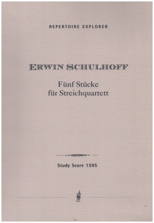 5 Stcke fr Streichquartett Studienpartitur und Stimmen