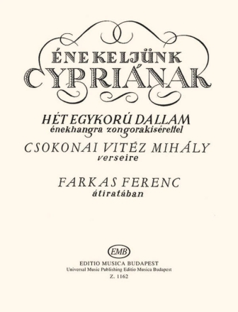 Ferenc Farkas nekeljnk Cyprinak Vocal and Piano (Partitur)