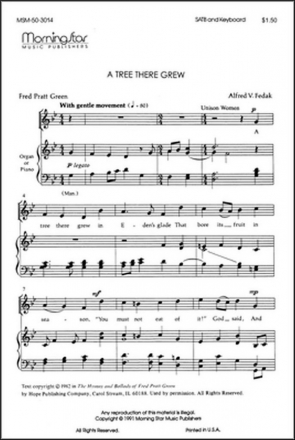 Alfred V. Fedak A Tree There Grew SATB and Keyboard