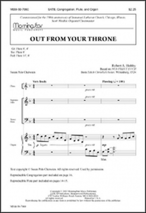 Robert A. Hobby Out from Your Throne SATB, Congregation, Organ, Flute