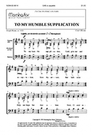 Curt Oliver To My Humble Supplication SAB a cappella