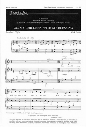 Mark Sedio Go, My Children, with My Blessing SA, Keyboard [Organ or Piano]