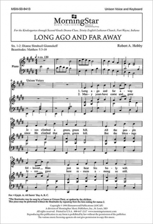 Robert A. Hobby Long Ago and Far Away Unison Voices, Keyboard