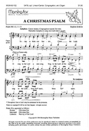 Stephan Jenkins A Christmas Psalm SATB, Congregation, opt. Unison Voices or Cantor and Organ