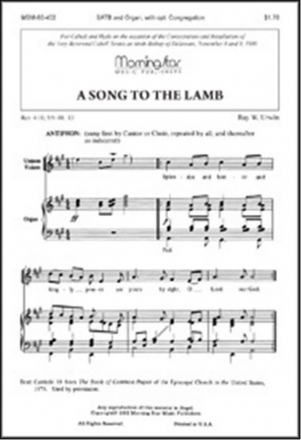 Ray Urwin A Song to the Lamb SATB divisi, opt. Congregation and Organ