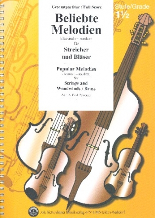 Beliebte Melodien Band 2 Stufe 1,5 fr Streicher, Blser, Percussion (Schlagzeug) und Klavier Partitur