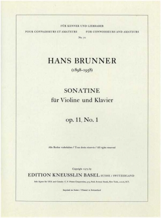 Sonate op.11,1 fr Violine und Klavier