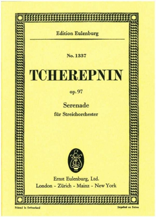 Serenade op.97 fr Streichorchester Studienpartitur