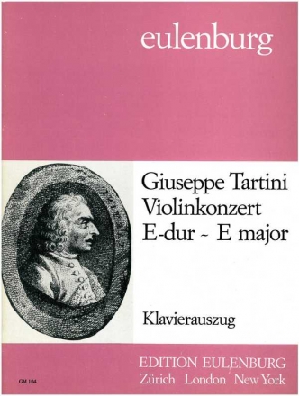 Konzert E-Dur fr Violine und Orchester Klavierauszug mit Solostimme