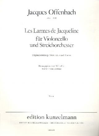 Les larmes de Jacqueline fr Violoncello und Streichorchester Viola