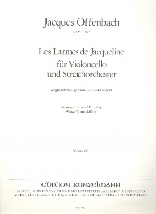 Les larmes de Jacqueline fr Violoncello und Streichorchester Violoncello