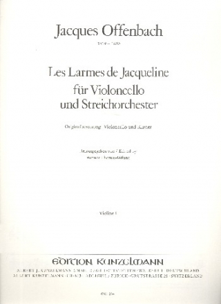 Les Larmes de Jacqueline fr Violoncello und Streichorchester Violine 1