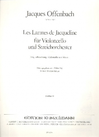 Les larmes de Jacqueline fr Violoncello und Streichorchester Violine 2