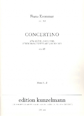 Concertino fr Flte, Oboe und Orchester Harmoniestimmen