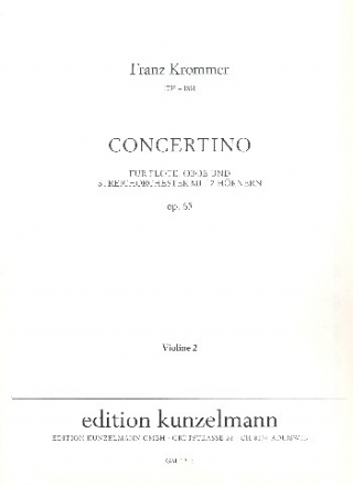 Concertino fr Flte, Oboe und Orchester Violine 2