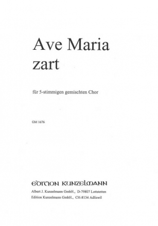 Ave Maria zart fr gem Chor a cappella Partitur