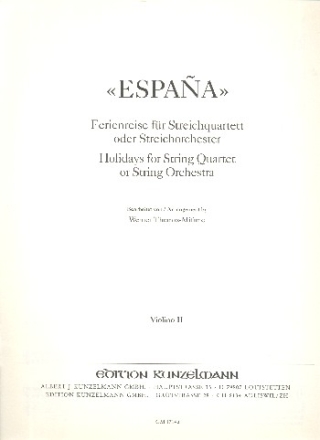 Espana - Ferienreise fr Streichquartett (Streichorchester) Violine 2