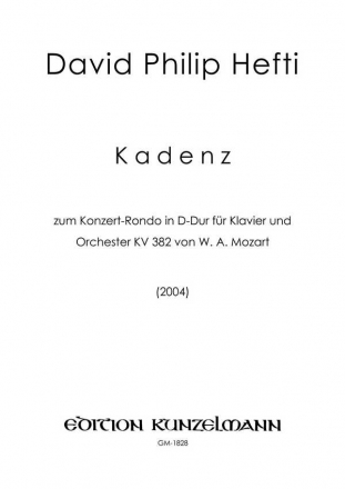 Kadenz zu Rondo KV382 fr Klavier und Orchester von Mozart fr Klavier