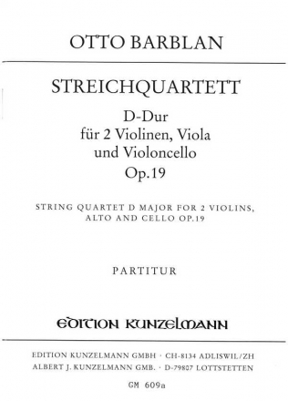 Streichquartett D-Dur op.19  Studienpartitur