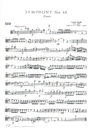 Sinfonie e-Moll Nr.44 Hob.I:44 fr Orchester Viola