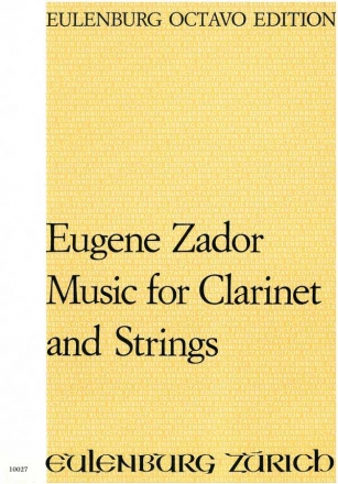 Zador, Eugne - Musik fr Klarinette und Streicher Partitur