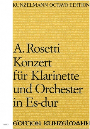 Konzert Es-Dur Nr. 1 fr Klarinette und Orchester Partitur