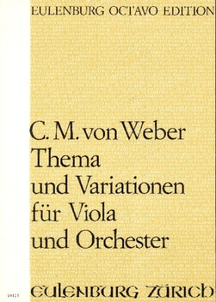 Thema und Variationen fr Viola und Orchester Partitur