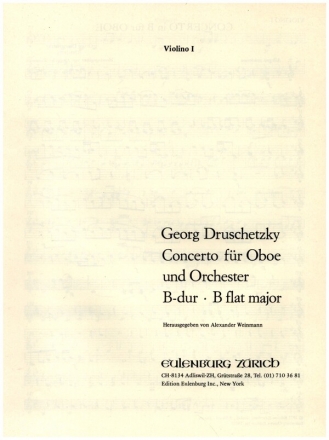 Konzert B-Dur fr Oboe und Orchester Violoncello/Kontrabass