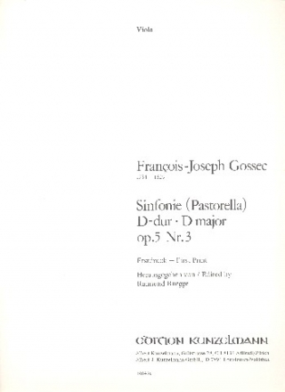 Sinfonie D-Dur op.5,3 fr Orchester Viola