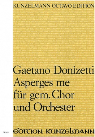 Asperges me fr gem Chor und Kammerorchester Partitur