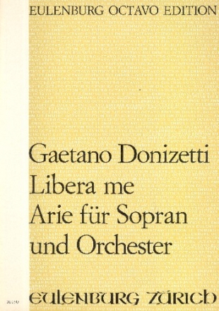 Libera me fr Sopran, Violine und Orchester Partitur