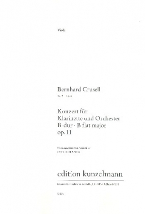 Konzert B-Dur op.11 fr Klarinette und Orchester Viola