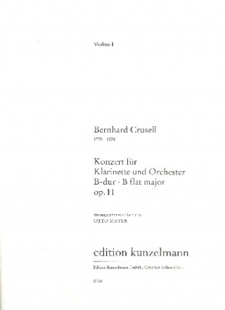 Konzert B-Dur op.11 fr Klarinette und Orchester Violine 1