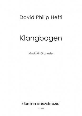 Klangbogen fr Orchester Partitur Din A3