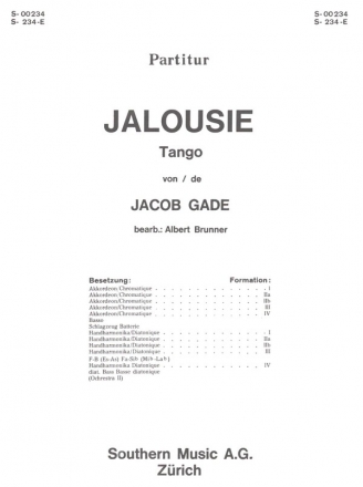 Jalousie fr Akkordeon-Orchester Partitur