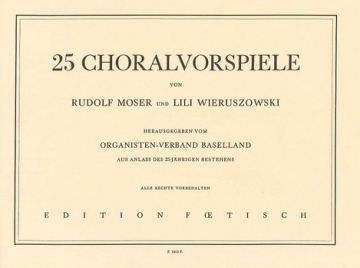 Lili [Bearb. Moser Wieruszowski 25 Choralvorspiele Orgel