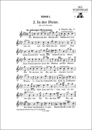 Thuille Ludwig In der Ferne MCh Tenor 1