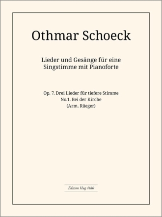 Schoeck Othmar Bei der Kirche Ges/Pno