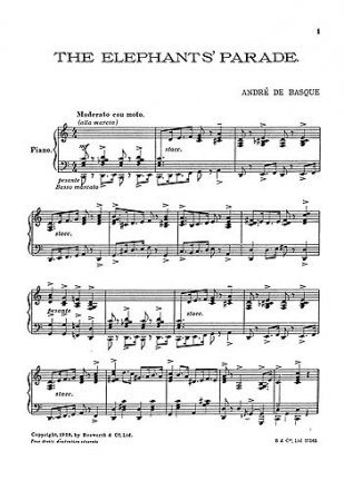 Basque The Elephants' Parade Piano Piano Instrumental Work