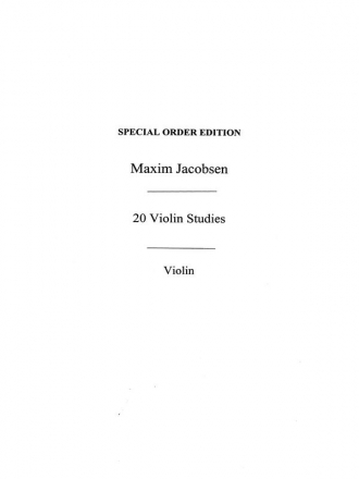 Jacobsen, M Twenty Studies Op.6 Vln  Study