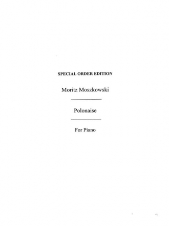 Moszkowski, M Polonaise Op.11 Pf Piano Instrumental Work