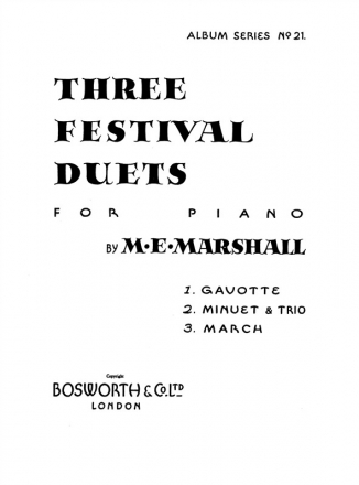 Marshall, Me Three Festival Duets Pfduet Piano Instrumental Album