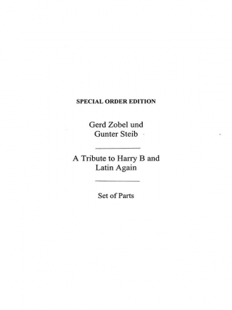 Zobel, G A Tribute To Harry B/Latin Again Tocm Bnd Band Score Parts